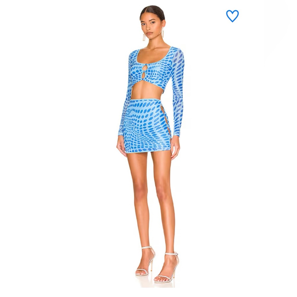 Superdown Vibrant Blue Skirt Set